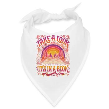 Buchwelten im Sonnenuntergang - Bandana - Weiß - Vorne