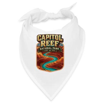 Capitol Reef National Park Vintage Poster Utah - Bandana - Weiß - Vorne