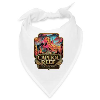 Capitol Reef Neon-Wüstenlandschaft - Bandana - Weiß - Vorne
