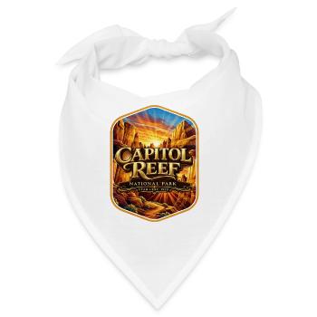 Capitol Reef Sonnenuntergang Patch - Bandana - Weiß - Vorne
