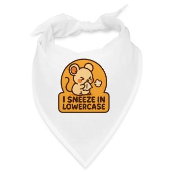 Ich niese kleinlaut | Maus Humor - Bandana - Weiß - Vorne