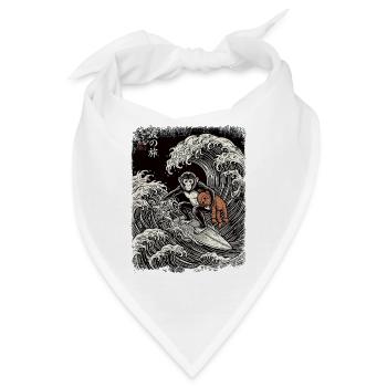 Ukiyo-e Baby Monkey Punch - Bandana - Weiß - Vorne