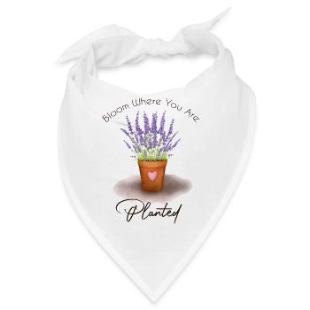 Blühe dort, wo du gepflanzt bist - Bandana - Weiß - Vorne