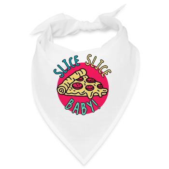 Slice Slice Baby – Retro-Pizza - Bandana - Weiß - Vorne