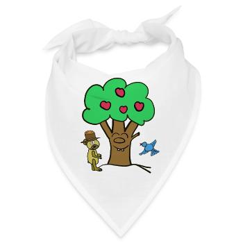 Apfelbaum Baum Teddybär Sommer Kind - Bandana - Weiß - Vorne