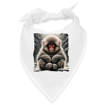 Schneeaffe Snow Monkey - Bandana - Weiß - Vorne
