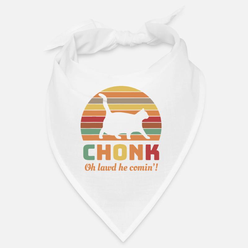 Chonk Cat Retro Sonnenuntergangs-Tee Bandana
