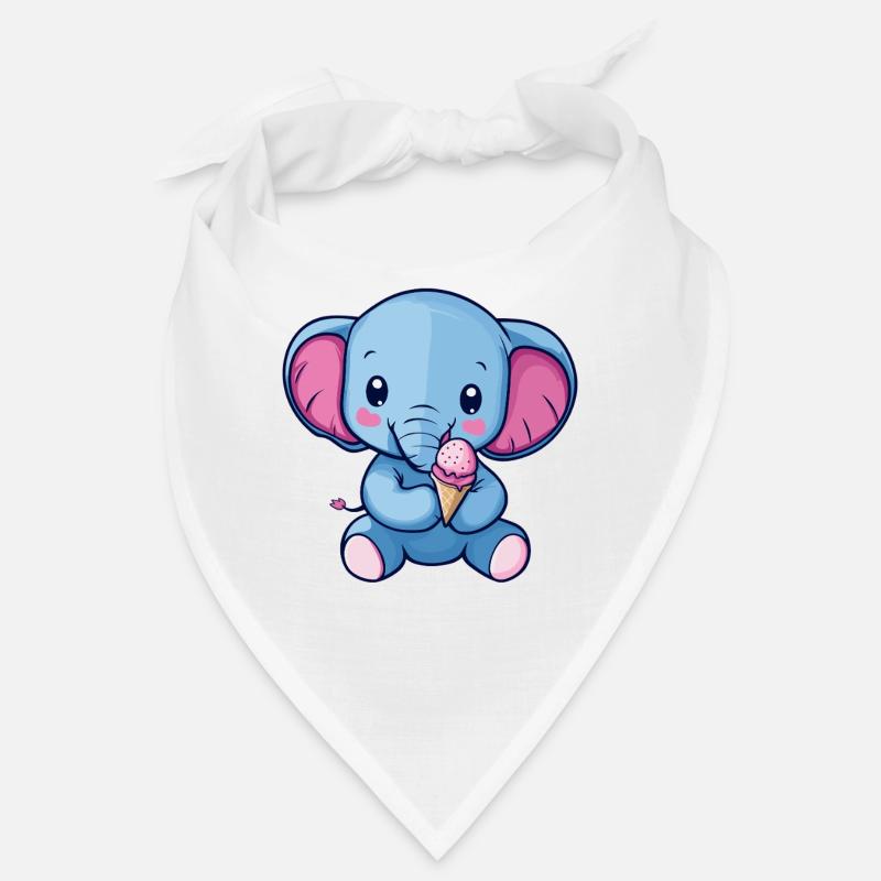 Blauer Elefanten Eisgenuss Bandana