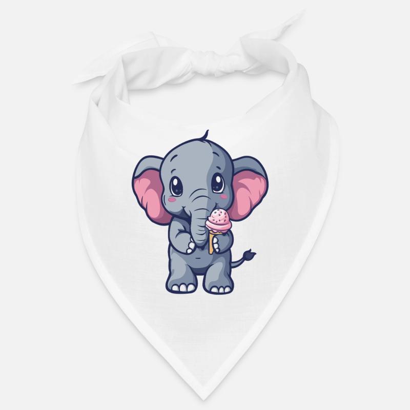 Kleiner Elefant Eiscreme Freund Bandana