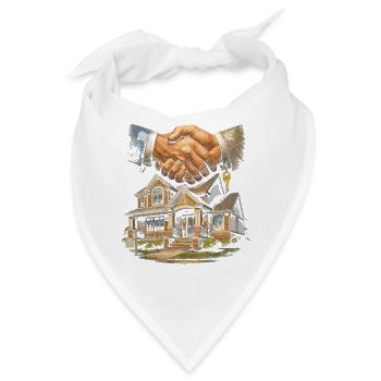 Immobilienmakler Makler - Bandana - Weiß - Vorne