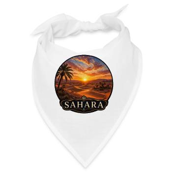 Vintage Sahara Wüste Sanddünen Nordafrika Urlaub  - Bandana - Weiß - Vorne
