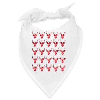 Hirsch mit Geweih Retro Hirschgeweih Souvenir - Bandana - Weiß - Vorne