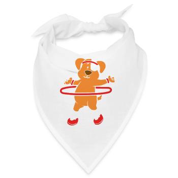 Hula Hup Huller Hullern Huller Hoop Hund - Bandana - Weiß - Vorne