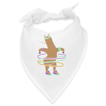 Hula Hup Hullern Huller Hoop Lama Alpaka - Bandana - Weiß - Vorne