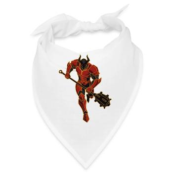 Teufel Dämon Maske Tod Fantasy Satan Halloween - Bandana - Weiß - Vorne