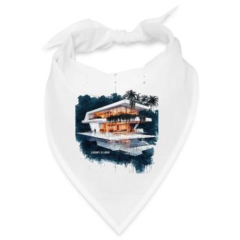 Luxury Is Loud – Tropical Modern Villa Skizze - Bandana - Weiß - Vorne