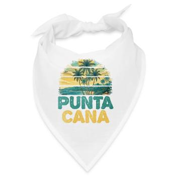 Punta Cana Tropenstrand Artwork - Bandana - Weiß - Vorne