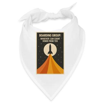 Countdown Boarding | Rakete Space Humor - Bandana - Weiß - Vorne
