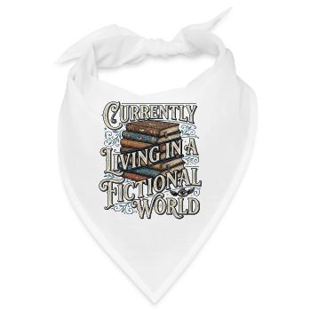 Living In A Fictional World - Bandana - Weiß - Vorne
