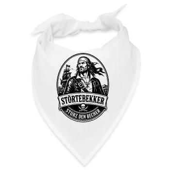 Störtebekker Stürz den Becher Pirat Legende - Bandana - Weiß - Vorne