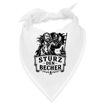 Störtebekker Stürz den Becher Pirat Legende - Bandana - Weiß - Vorne