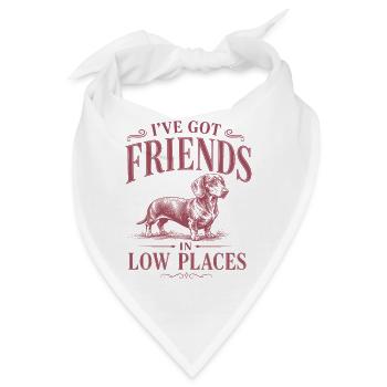 Lustiges Dackel Design für Hundebesitzer - Bandana - Weiß - Vorne