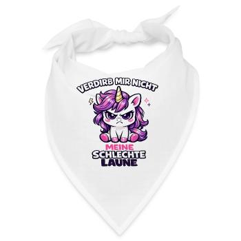 Verdirb mir nicht meine schlechte Laune - Bandana - Weiß - Vorne