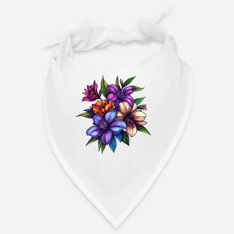 Bouquet de fleurs tropicales – Explosion de couleurs Bandana