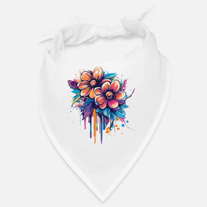 Farbexplosion Blumenstrauß Bandana