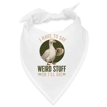 Quatsch-Ente mit Kaffee - Bandana - Weiß - Vorne