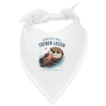 Otter: Einfach treiben lassen - Bandana - Weiß - Vorne