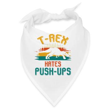 T-Rex Hates Push-Ups Fitnesswitz - Bandana - Weiß - Vorne