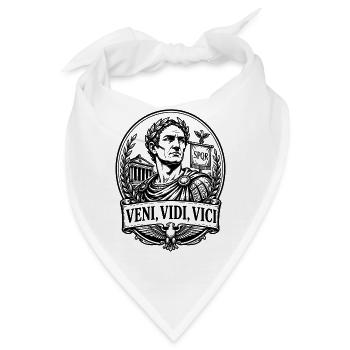 Caesar Veni Vidi Vici Rom Imperator Retro - Bandana - Weiß - Vorne