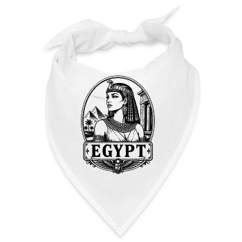 Cleopatra Egypt Königin Nil Pyramiden - Bandana - Weiß - Vorne