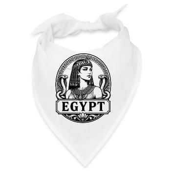 Cleopatra Egypt Königin Nil Pyramiden - Bandana - Weiß - Vorne