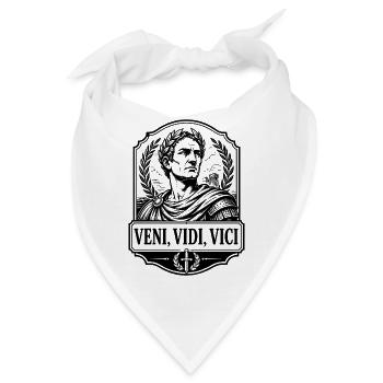 Caesar Veni Vidi Vici Rom Imperator Retro - Bandana - Weiß - Vorne