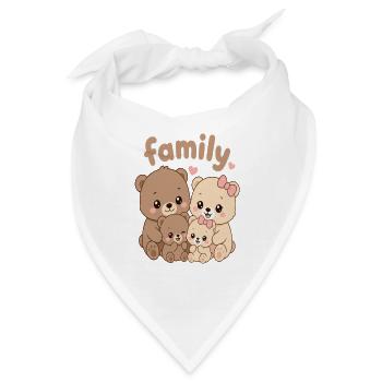 Familienbären Kuschelcrew - Bandana - Weiß - Vorne