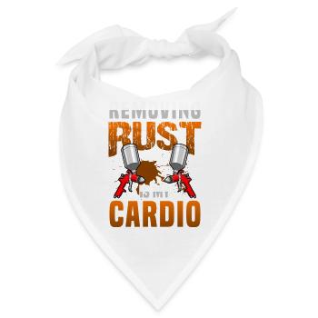 Removing Rust Is My Cardio Funny Auto Body Art - Bandana - Weiß - Vorne