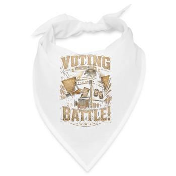 Veterans Day Für Demokraten Voting Is My Battle - Bandana - Weiß - Vorne
