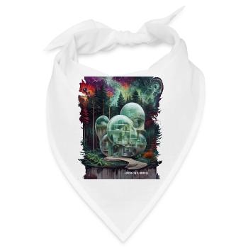LEBEN IN EINER BLASE – Surreale kosmische Architektur - Bandana - Weiß - Vorne