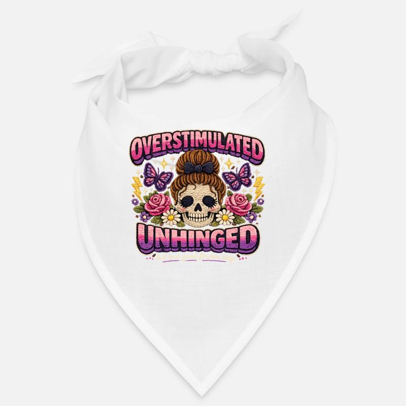 Overstimulated Unhinged Patch Skelett Geschenk Bandana