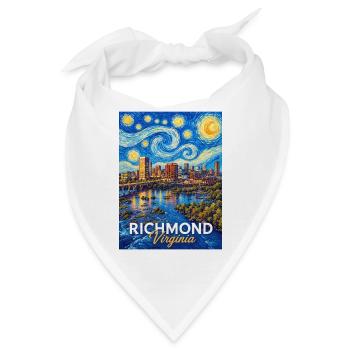 Richmond Starry Skyline Virginia - Bandana - Weiß - Vorne