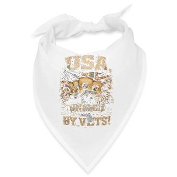 Veterans Day Für Demokraten USA United By Vets! - Bandana - Weiß - Vorne