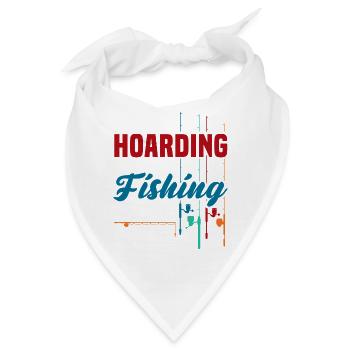 It’s Not Hoarding Fishing Rods Graphic - Bandana - Weiß - Vorne