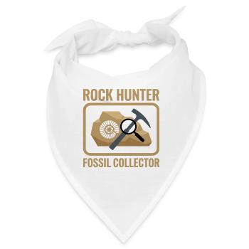 Rock Hunter, Fossiliensammler, Geologe, Wissenschaft - Bandana - Weiß - Vorne