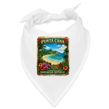 Punta Cana, Dominikanische Republik - Bandana - Weiß - Vorne