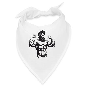 Griechischer Kämpfer - Bandana - Weiß - Vorne