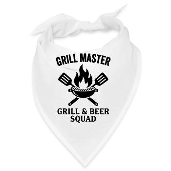 GRILL MASTER GRILL & BEER SQUAD BBQ Profi - Bandana - Weiß - Vorne
