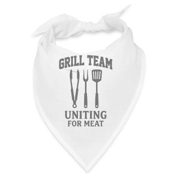 GRILL TEAM UNITING FOR MEAT BBQ Grafik - Bandana - Weiß - Vorne