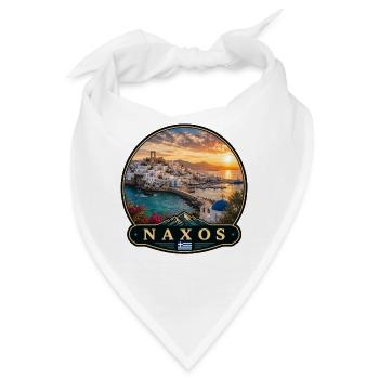 Urlaub Griechenland Naxos Portara Apollo Tempel - Bandana - Weiß - Vorne